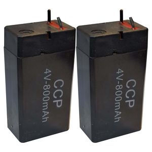 باتری سیلد اسید 4 ولت سی سی پی مدل 4v 800mah ظرفیت 800 میلی آمپر ساعت بسته دو عددی